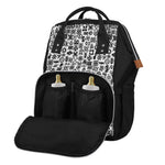 Black And White Adinkra Tribe Symbols Diaper Bag