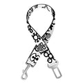 Black And White Adinkra Tribe Symbols Dog Seat Belt