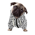 Black And White Adinkra Tribe Symbols Dog Zip Up Hoodie