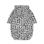 Black And White Adinkra Tribe Symbols Dog Zip Up Hoodie