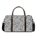 Black And White Adinkra Tribe Symbols Duffel Bag