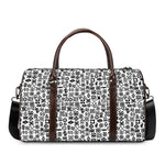 Black And White Adinkra Tribe Symbols Duffle Bag