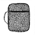 Black And White Adinkra Tribe Symbols Front Pocket Bible Bag