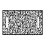 Black And White Adinkra Tribe Symbols Golf Cart Seat Cover