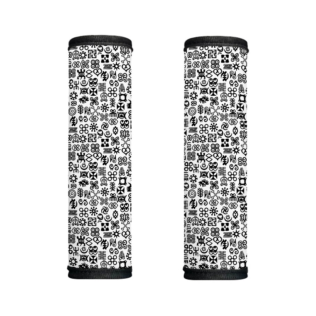 Black And White Adinkra Tribe Symbols Handle Covers