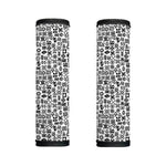 Black And White Adinkra Tribe Symbols Handle Covers