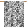 Black And White Adinkra Tribe Symbols House Flag