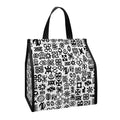Black And White Adinkra Tribe Symbols Insulated Lunch Tote