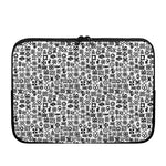 Black And White Adinkra Tribe Symbols Laptop Sleeve