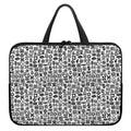 Black And White Adinkra Tribe Symbols Laptop Sleeve With Handle