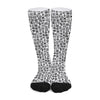 Black And White Adinkra Tribe Symbols Long Socks