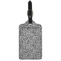 Black And White Adinkra Tribe Symbols Luggage Tag