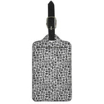 Black And White Adinkra Tribe Symbols Luggage Tag