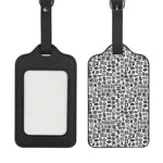 Black And White Adinkra Tribe Symbols Luggage Tag