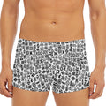 Black And White Adinkra Tribe Symbols Men's Short Boxer Briefs