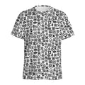 Black And White Adinkra Tribe Symbols Men's Athletic T-Shirt