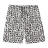 Black And White Adinkra Tribe Symbols Men's Swim Trunks