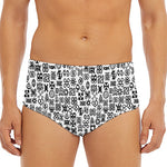 Black And White Adinkra Tribe Symbols Men's Triangle Swim Briefs