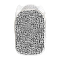 Black And White Adinkra Tribe Symbols Mesh Laundry Hamper