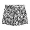 Black And White Adinkra Tribe Symbols Mesh Shorts