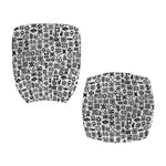Black And White Adinkra Tribe Symbols Office Chair Cover