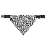 Black And White Adinkra Tribe Symbols Over The Collar Dog Bandana