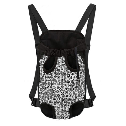 Black And White Adinkra Tribe Symbols Pet Carrier Backpack