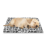 Black And White Adinkra Tribe Symbols Pet Cooling Mat Cover