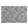Black And White Adinkra Tribe Symbols Placemat