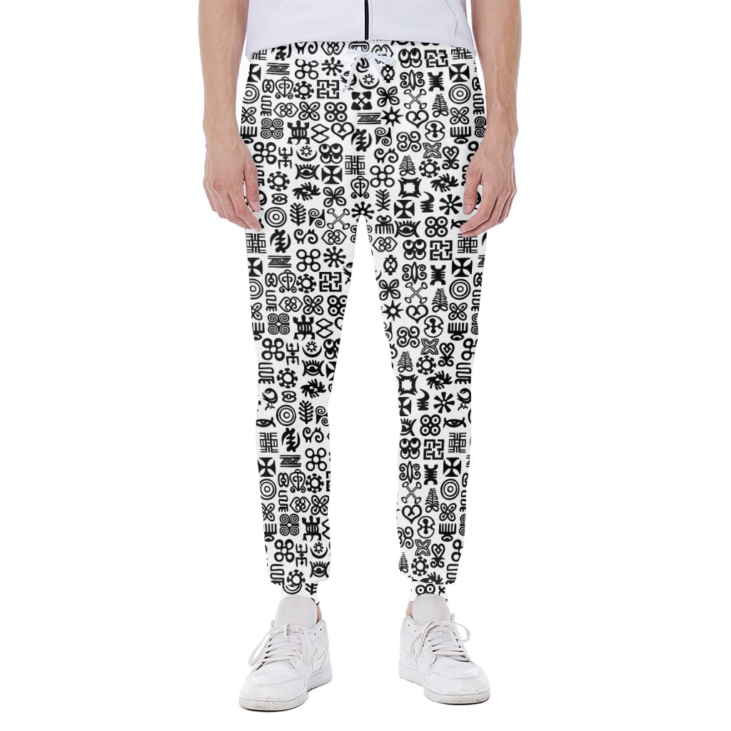 Black And White Adinkra Tribe Symbols Scuba Joggers