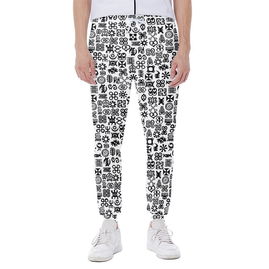Black And White Adinkra Tribe Symbols Scuba Joggers