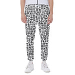 Black And White Adinkra Tribe Symbols Scuba Joggers