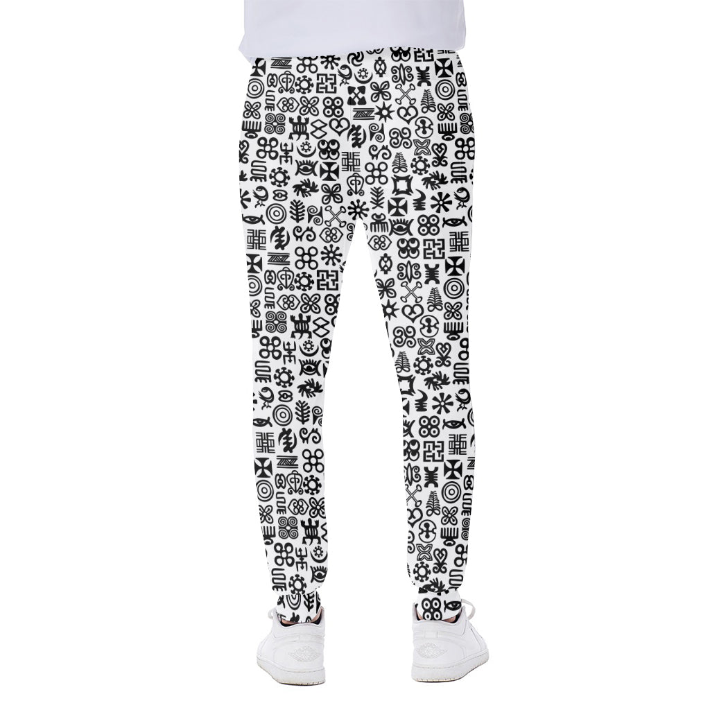 Black And White Adinkra Tribe Symbols Scuba Joggers