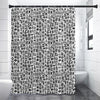 Black And White Adinkra Tribe Symbols Shower Curtain