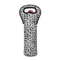 Black And White Adinkra Tribe Symbols Single Neoprene Wine Tote
