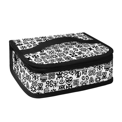 Black And White Adinkra Tribe Symbols Small Lunch Bag