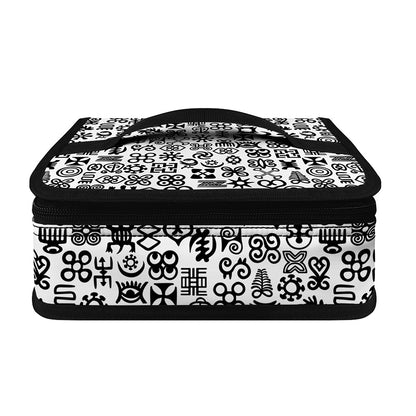 Black And White Adinkra Tribe Symbols Small Lunch Bag