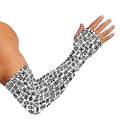 Black And White Adinkra Tribe Symbols Sun Protection Arm Sleeves