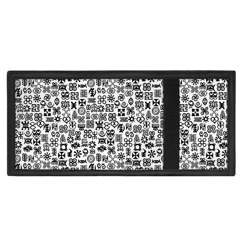 Black And White Adinkra Tribe Symbols Trifold Wallet