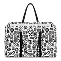 Black And White Adinkra Tribe Symbols Utility Tote Bag