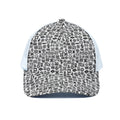 Black And White Adinkra Tribe Symbols White Mesh Trucker Hat