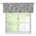 Black And White Adinkra Tribe Symbols Window Valance