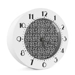 Black And White African Adinkra Symbols Alarm Clock