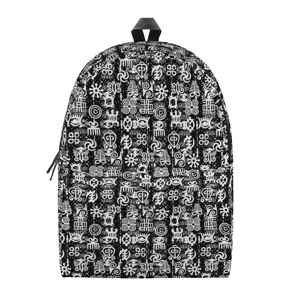 Black And White African Adinkra Symbols Backpack