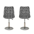 Black And White African Adinkra Symbols Bar Stool Covers