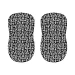 Black And White African Adinkra Symbols Bar Stool Covers