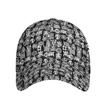 Black And White African Adinkra Symbols Baseball Cap