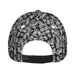 Black And White African Adinkra Symbols Baseball Cap