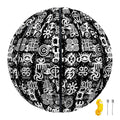 Black And White African Adinkra Symbols Basketball