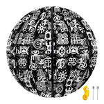 Black And White African Adinkra Symbols Basketball